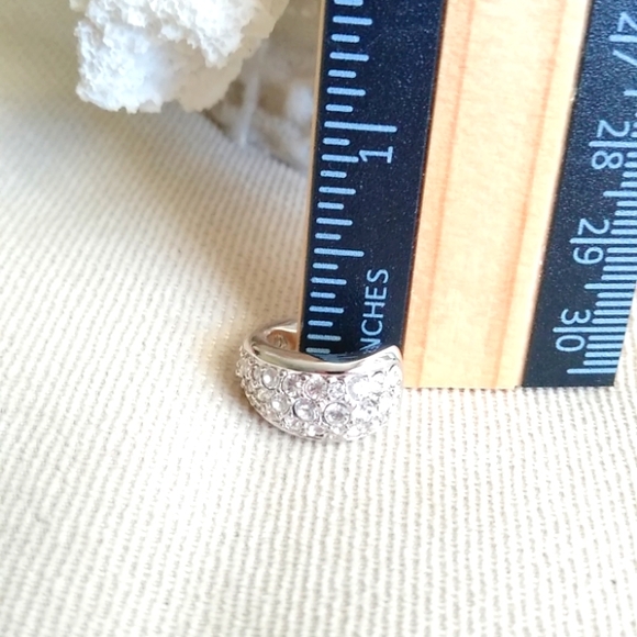 SWAROVSKI HUGGIE HOOP EARRINGS - Picture 6 of 6